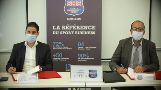 STADIA conclut un partenariat académique avec SPORTS MANAGEMENT SCHOOL RABAT & Lancement de l’étude «100 mesures pour relancer le sport marocain »