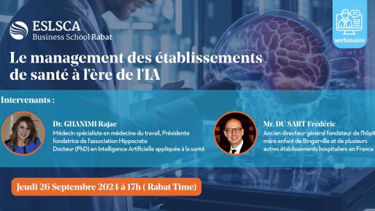 Webinaire : Le management des établissements de santé à l'ère de l'IA 